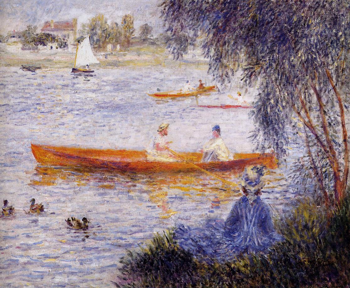 Boating at Argenteuil by Renoir - Pierre-Auguste Renoir painting on canvas